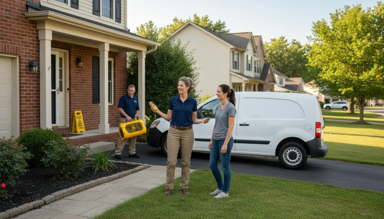 Residential water damage restoration in Douglassville, PA